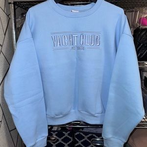 YACHT CLUB OVERSIZED CREWNECK SWEATSHIRT